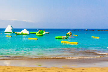 Beach Playa de Las Vistas Canary Spanish island Tenerife Africa.