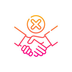 Keep Distance vector gradient icon style illustration. EPS 10 file