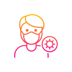 Respirator Mask vector gradient icon style illustration. EPS 10 file