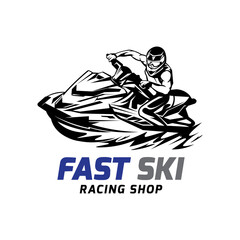 Jetski vector illustration, perfect for Tshirt and event logo design