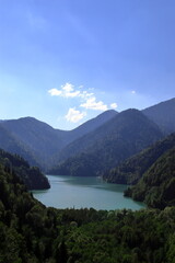 Fototapeta premium Photo of a mountain lake