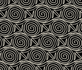 Fototapeta na wymiar Abstract circle pattern ornament seamless design beautiful modern print black background