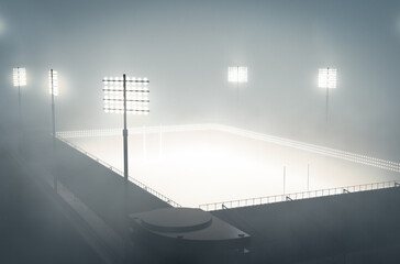 Rugby Stadium In The Mist