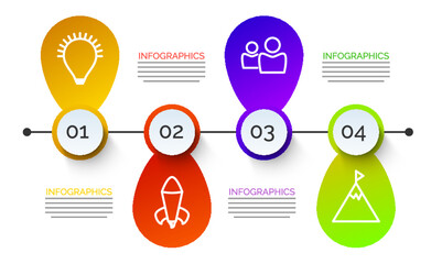 Colorful Timeline Infographic with icons