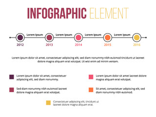 Road Map information infographic element