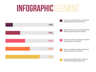 Line Chart information infographic element