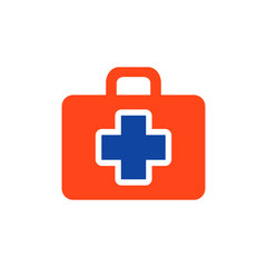 Fototapeta premium First aid kid vector glyph icon. Medical sign
