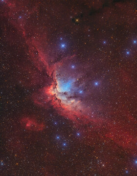 The Wizard nebula or NGC 7380 in the constellation Cepheus