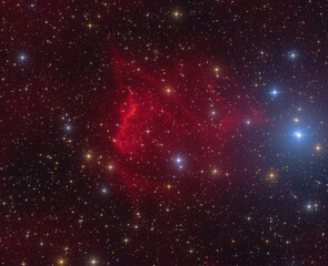 Fototapeta na wymiar The Planetary Nebula Patchick-Strottner-Drechsler 3 in the constellation Andromeda