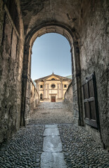 Obraz premium Fenestrelle Fort , the biggest fortification in Europe , famous attaction for tourists in entire world.