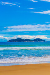 Praia Lopes Mendes beach on tropical island Ilha Grande Brazil.