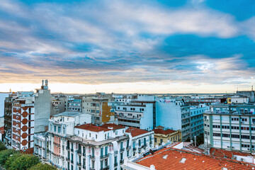 Fototapeta premium THESSALONIKI, GREECE - November 30, 2019: Typical architecture in Thessaloniki city, Greece