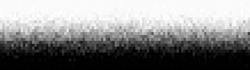 Halftone squares. Vector stylized geometric pattern and background. Falling pixels. Abstract mosaic. Vector illustration.