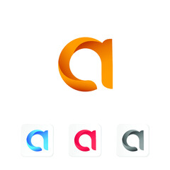 Letter A logo icon design template elements. Creative Letter A Logo design vector template. Colorful Alphabet collection. Type Characters, Logotype symbols.