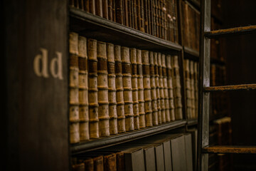 old books in library
