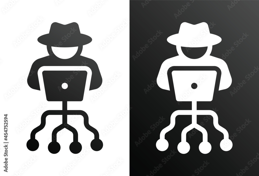 Poster Hacker icon vector illustration. Data protection symbol