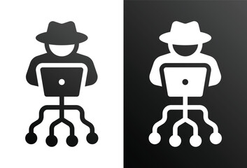 Fototapeta premium Hacker icon vector illustration. Data protection symbol