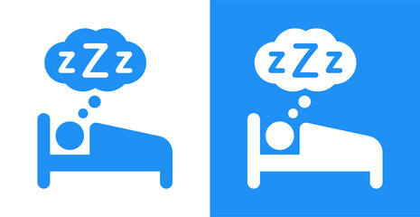 Sleep icon. Sleeping bed icon vector illustration