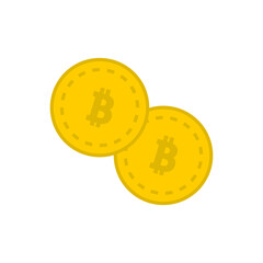 Bitcoin icon isolated on white background. Cryptocurrency symbol modern, simple, vector, icon for website design, mobile app, ui. Vector Illustration
