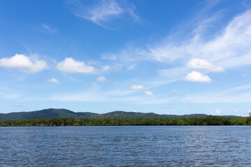 clouds over the river