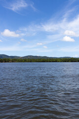 landscape clouds over the river