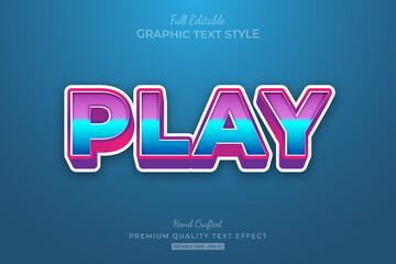 Play Cartoon Editable Premium Text Effect Font Style