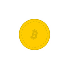 Bitcoin icon isolated on white background. Cryptocurrency symbol modern, simple, vector, icon for website design, mobile app, ui. Vector Illustration