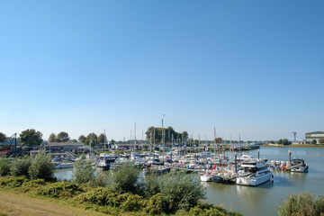 Fototapeta premium Port of Gorkum Gorinchem, (Gorkum), South Holland Province, The Netherlands