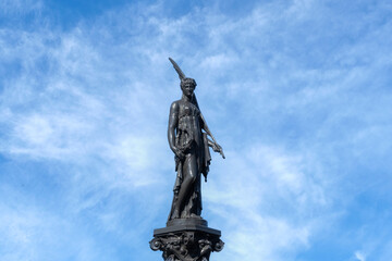 Obraz premium Detail Wilhelminafontijn in Gorinchem, (Gorkum), Zuid-Holland Province, The Netherlands