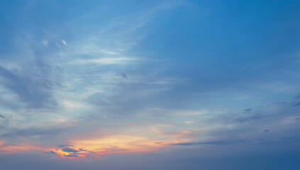 写真素材：夕焼け　朝焼け　空　雲　背景　背景素材