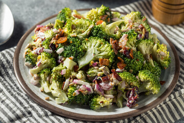 Healthy Homemade Broccoli Salad with Bacon