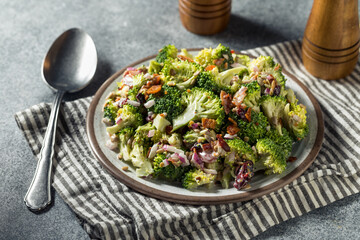 Healthy Homemade Broccoli Salad with Bacon