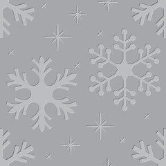 Snowflakes Christmas seamless pattern