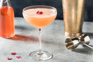 Cold Refreshing Rose Petal Cocktail