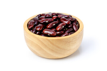 bowl of red kidney beans on white