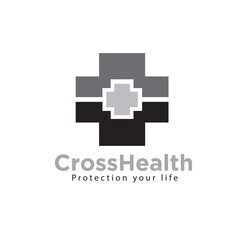 Obraz premium cross medicine logo designs for health service hospital