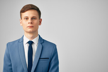 man with a jacket in a tie executive Professional isolated background