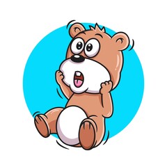 cute bear cartoon vector illustration
