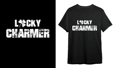 Lucky Charmer, st patricks day shirts, T-shirt Design Idea, Typography Design, 