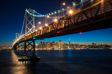 Fototapeta premium bay bridge with city