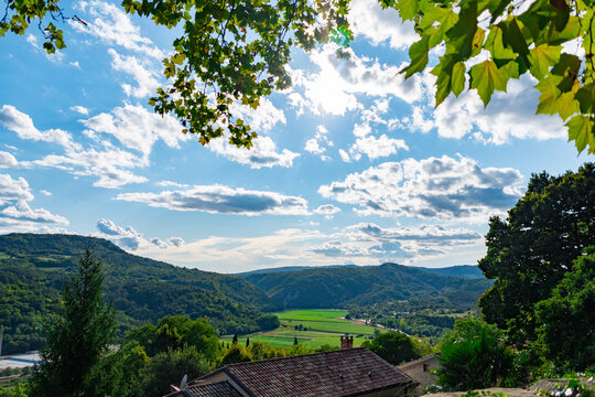 the landscape of Buzet, Croatia