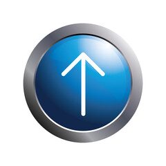 Vector arrow up icon for web button.