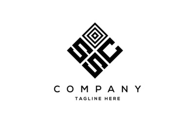 SCS square three latter logo vector