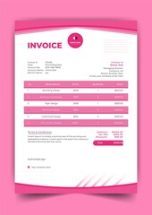 Modren Minimalist Clean Invoice Template Design