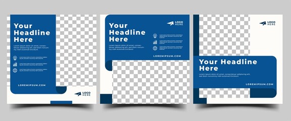 Set of Business social media post template design.