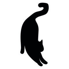 Black silhouette cat, great design for any purposes