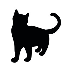 Black silhouette cat, great design for any purposes
