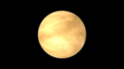 the video of Venus realistic animation. Planet of Venus loop animation. Abstract planet rotating in outer Space. © Adept_Hand