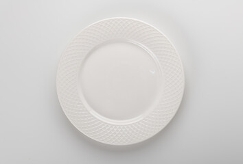 white plate on a light background