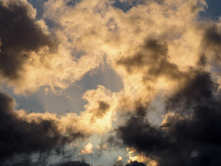 Fototapeta na wymiar Dreamy clouds in the blue sky